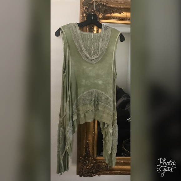 Vintage by Jack & Jinger Mesh Hooded Boho Top - Picture 2 of 5